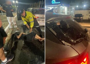 Motociclista fica ferida após colisão com carro na Zona Leste de Teresina