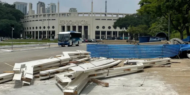 Final da Copinha no Pacaembu: estádio ainda exibe sinais de obra