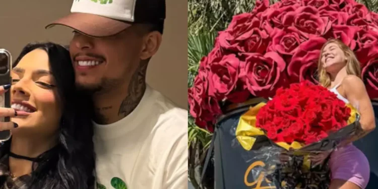 Namorada de Felipe Amorim comenta envio de flores para Virginia Fonseca: “Eu que incentivei”