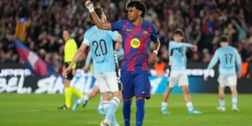 Barcelona vence Celta, se aproxima do título e perde Yamal por lesão