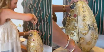 Ana Paula Siebert abre ovo de Páscoa de R$ 20 mil e ignora críticas nas redes